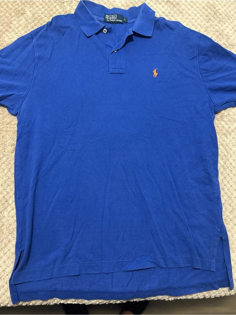 Polo by Ralph Lauren Blue Pique Polo Shirt